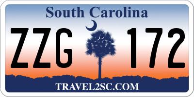 SC license plate ZZG172
