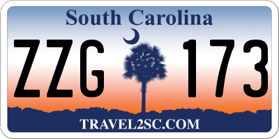SC license plate ZZG173