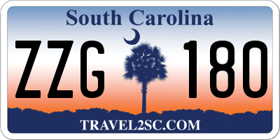 SC license plate ZZG180