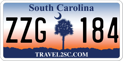 SC license plate ZZG184