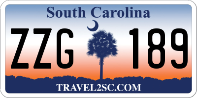 SC license plate ZZG189