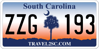 SC license plate ZZG193