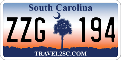 SC license plate ZZG194