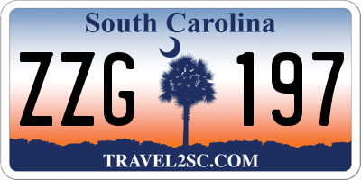 SC license plate ZZG197