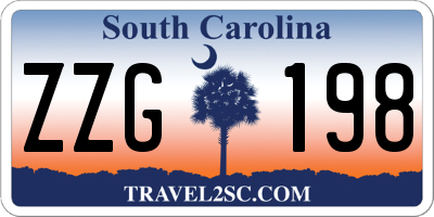 SC license plate ZZG198
