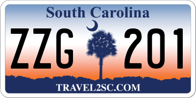 SC license plate ZZG201