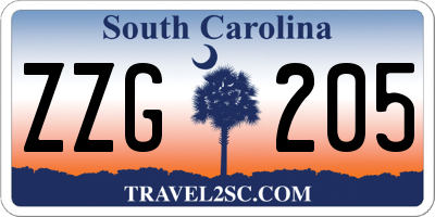 SC license plate ZZG205