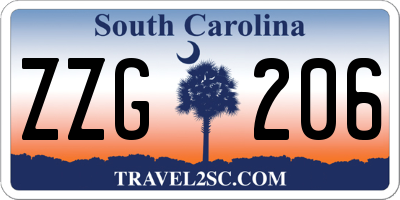 SC license plate ZZG206