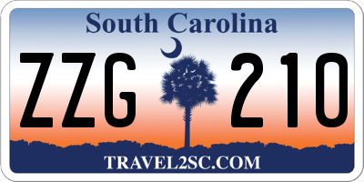 SC license plate ZZG210