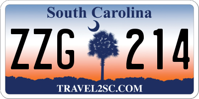 SC license plate ZZG214