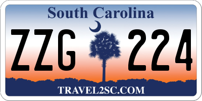 SC license plate ZZG224