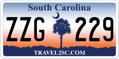 SC license plate ZZG229