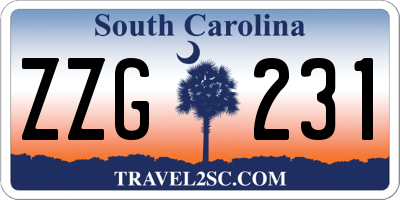 SC license plate ZZG231