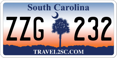 SC license plate ZZG232