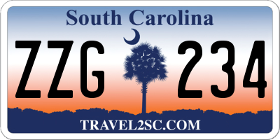 SC license plate ZZG234