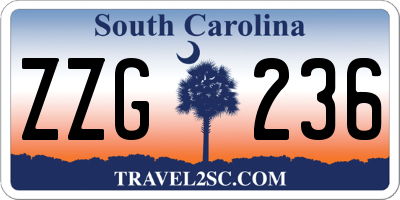SC license plate ZZG236