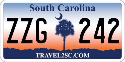 SC license plate ZZG242