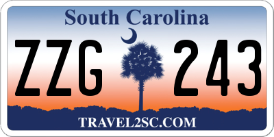 SC license plate ZZG243