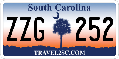 SC license plate ZZG252