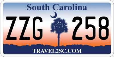 SC license plate ZZG258