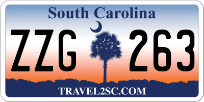 SC license plate ZZG263