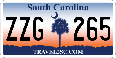 SC license plate ZZG265