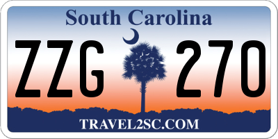 SC license plate ZZG270