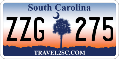 SC license plate ZZG275