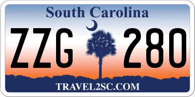 SC license plate ZZG280