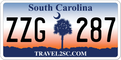 SC license plate ZZG287