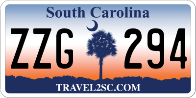 SC license plate ZZG294