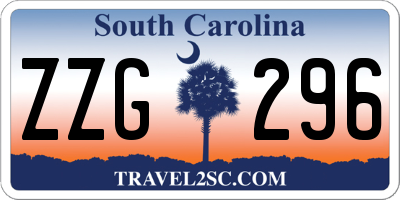 SC license plate ZZG296