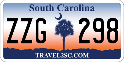 SC license plate ZZG298