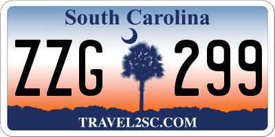 SC license plate ZZG299
