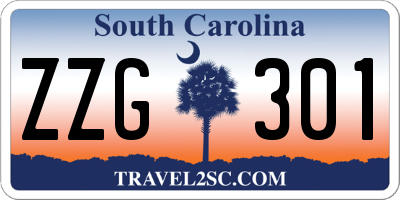SC license plate ZZG301