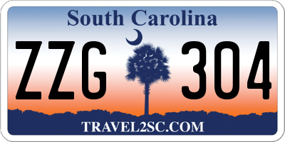 SC license plate ZZG304
