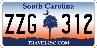 SC license plate ZZG312