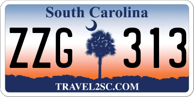 SC license plate ZZG313