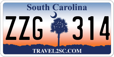 SC license plate ZZG314