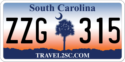 SC license plate ZZG315