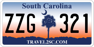 SC license plate ZZG321