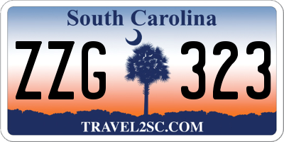 SC license plate ZZG323