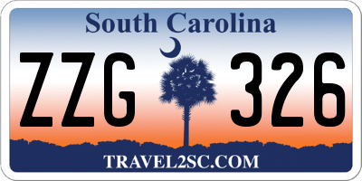 SC license plate ZZG326