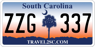 SC license plate ZZG337