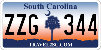 SC license plate ZZG344