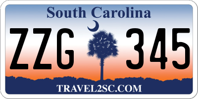 SC license plate ZZG345