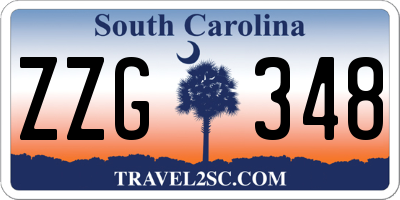 SC license plate ZZG348