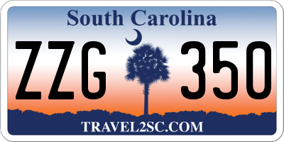 SC license plate ZZG350