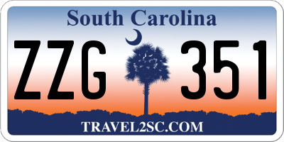 SC license plate ZZG351