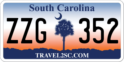 SC license plate ZZG352